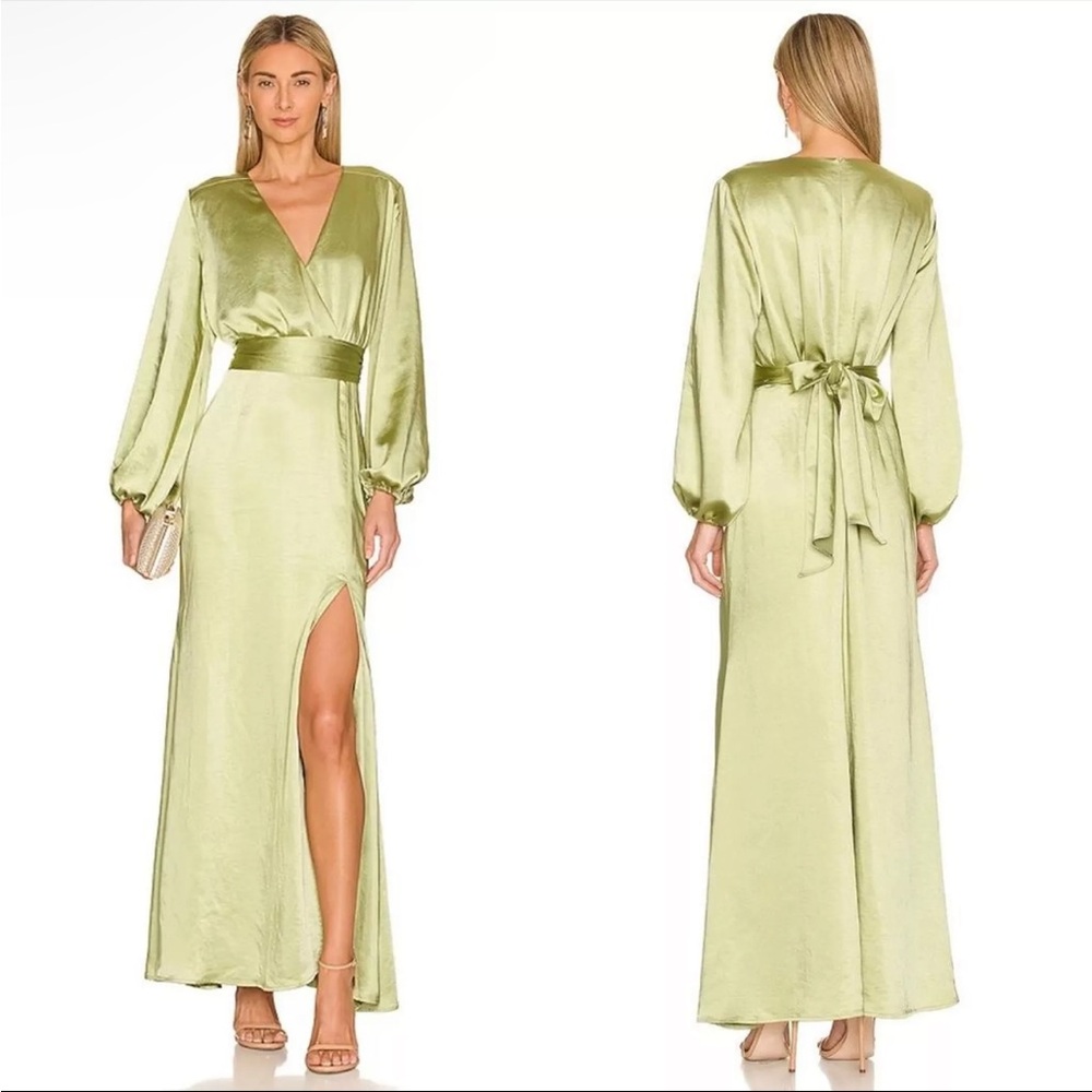 NEW NWT Elliatt Kai Maxi Dress Avocado Green